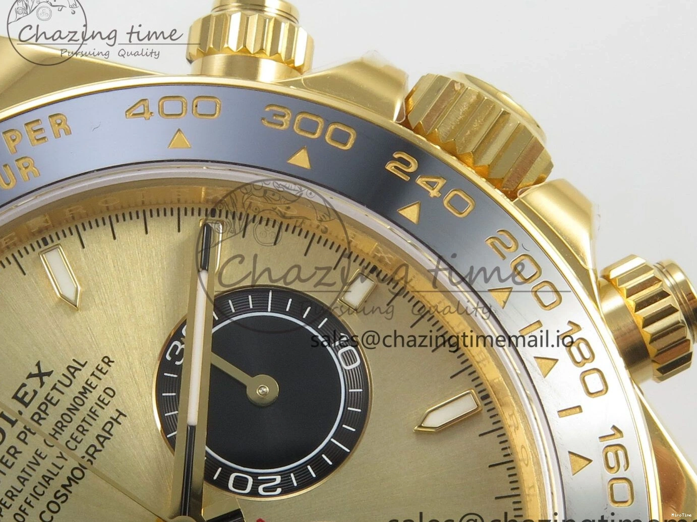 MiroTime 0524 Daytona 126518 VSF 1:1 Best Edition YG Black Dial on Oysterflex Strap VS4131 V2 (Weighted) Refined 329
